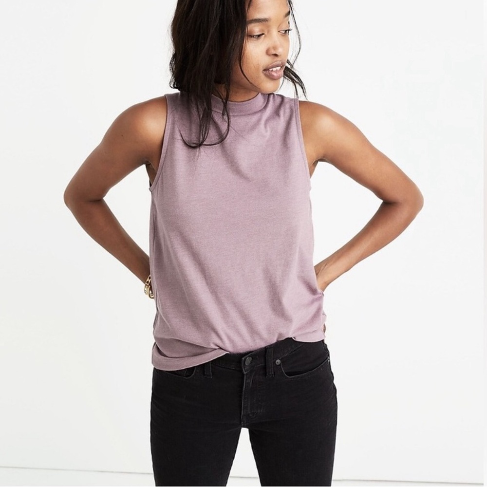 NWOT Madewell Sleeveless Turtleneck in Purple